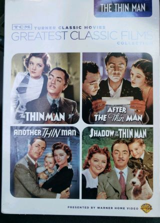 William Powell Myrna Loy - The Thin Man (dvd,  2011,  4 - Disc Set) Tcm Rare Warner Home