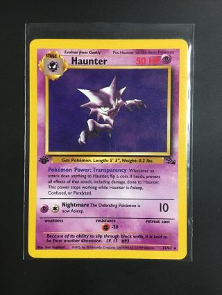 Pokémon Tcg - Haunter 1st Edition - Fossil Set 21/62 Non Holo Rare