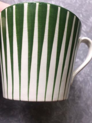 upsala ekeby gefle Green Zebra Cup & Saucer Eugene Trost Sweden RARE 8