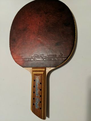 Rare Collectable Butterfly Swedish Style Blade Tamasu JTTAA Ping Pong Paddle 2