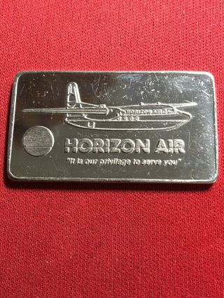 Rare Limited Edition Vintage 15 Gram.  999 Silver Art Bar Horizon Air Craft N4