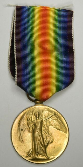 1919 Uk Ww1 Victory Medal Gunner Of The Royal Artillery Rare