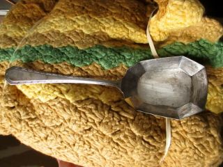 1835 R Wallace Rare Squared Scoop 9 " Serving Spoon Antique