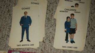 Rare ABC TV Series 1964 Milton Bradley The Addams Family Card Game - Complete 6