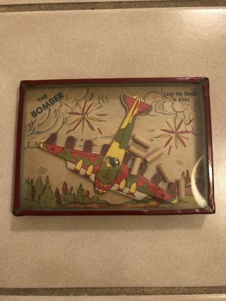 1940’s - 1950’s Army,  Air Force Vintage Toy “ Game Of Skill “ The Bomber Usa Rare