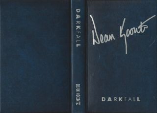 Dean Koontz - Darkfall - Rare 1st 1998 Signature Series