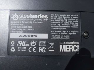 RARE SteelSeries Merc Stealth LED backlit Keyboard 5