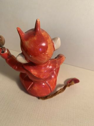Vtg 1950 Red Devil Ceramic Figurine Halloween RARE Perfect 5