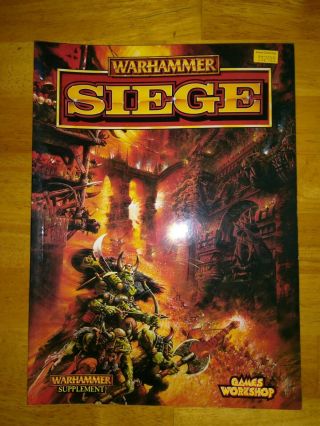 Warhammer Fantasy Battles Siege Book 5th Edition 1998 Oop Rare Vintage