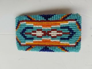 Native American Handmade Bead Belt Buckle Vintage Rare One Of A Kind