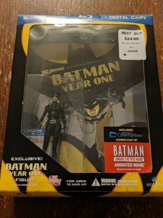 Batman Year One Blu - Ray With Figure Rare Oop