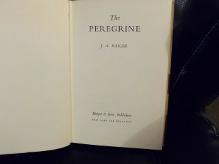 THE PEREGRINE J.  A.  BAKER 1967 1ST EDITION RARE NEAR 5
