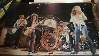 Ultra Rare 1970s Led Zeppelin Rock And Roll Poster Vintage England Import