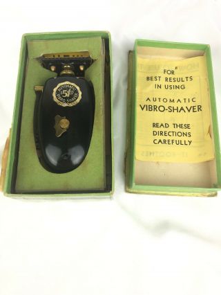 Antique Hand Crank Automatic Vibro - Shaver.  Vintage Razor RARE.  1930s 7