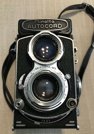 N.  Rare Minolta Autocord Camera With Seikosha - Mx Lens