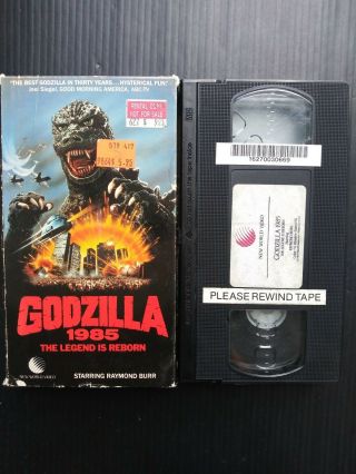 1985 Godzilla Vhs The Legend Is Reborn Raymond Burr Tower Records Nfs Rare Oop?