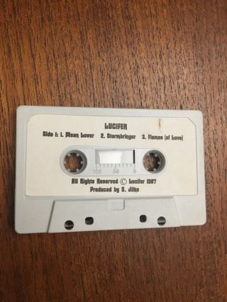 Lucifer - Leather and lace UK 1987 Demo cassette tape NWOBHM Rare 2