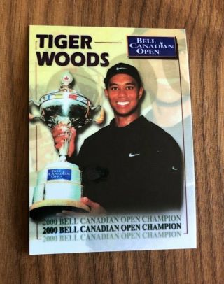2000 Bell Canadian Open Tiger Woods Rc Rare 1 Of 150 Collector Golf Card