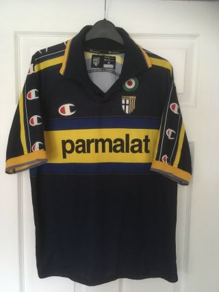 Rare Parma Football Shirt 1999/00 Medium Champion Italy Soccer Trikot Maglia