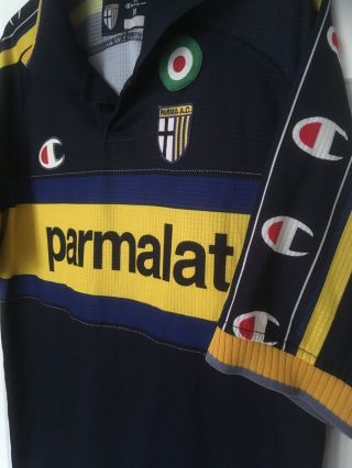 Rare Parma Football Shirt 1999/00 Medium Champion Italy Soccer Trikot Maglia 2