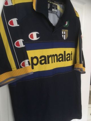 Rare Parma Football Shirt 1999/00 Medium Champion Italy Soccer Trikot Maglia 3