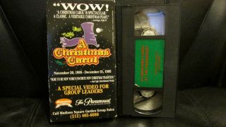 A Christmas Carol At The Paramount Vhs Rare Nov.  20,  1995 - Dec.  31,  1995 Scrooge