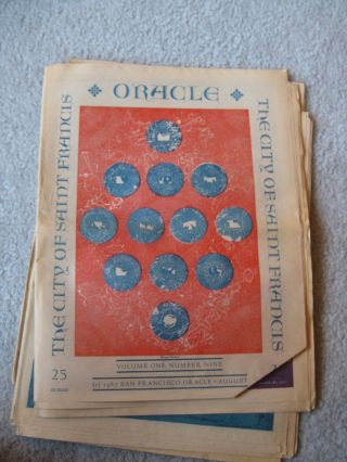 Rare San Francisco Oracle Vol 1 No 9 1967 Psychedelic Red Newspaper