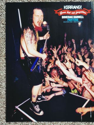 Dimebag Darrell / Pantera - Kerrang Poster - Rare