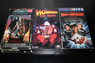 3 Rare Vhs Howard The Duck Masters Of Universe Innerspace Marvel 1986 1987 Motu