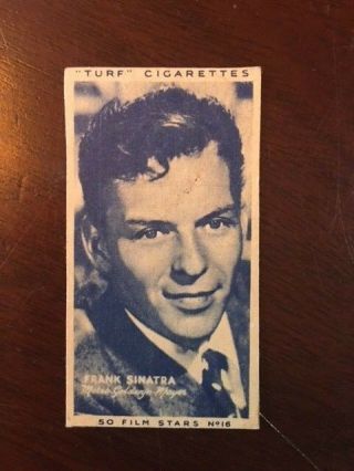 1947,  Frank Sinatra,  " Turf " Cigarette Card (rare)
