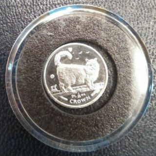 1998 Isle Of Man Crown 1/25 Oz Platinum Birman Cat Coin Rare Bullion