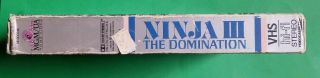 Ninja III The Domination VHS Rare OOP 1984 MGM Sho Kosugi Lucinda Dickey BIG BOX 3