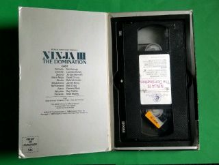 Ninja III The Domination VHS Rare OOP 1984 MGM Sho Kosugi Lucinda Dickey BIG BOX 4