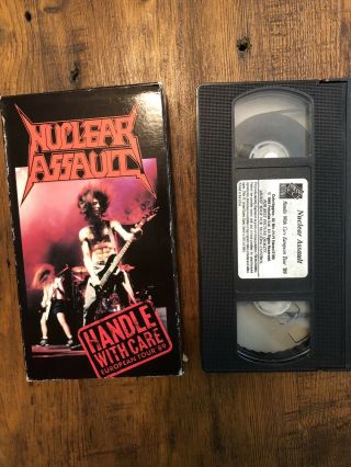 Nuclear Assault Handle With Care Vhs Rare Oop Thrash Metal