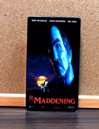 The Maddening (vhs 1996) Burt Reynolds,  Angie Dickinson,  Mia Sara,  Rare Slasher