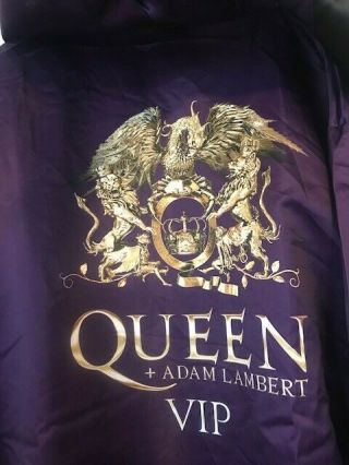 Queen Adam Lambert 2019 VIP tour robe boxer QAL purple,  2 Brian May picks RARE 4