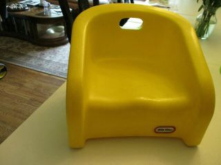 Vintage Rare Little Tikes Yellow Booster Seat Chair Childs Toddler W/ Handle
