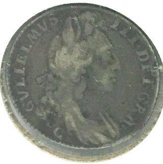 1696 C Great Britain Silver William Iii Sixpence Rare Chester Km - 484.  3