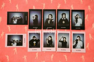 Blackpink Official Lightstick Polaroid Photocard Rare Black & Pink Version