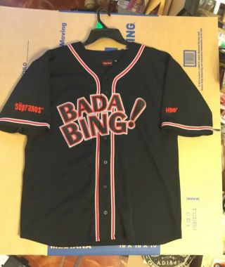 Rare Hbo Sopranos Bada Bing 1 Baseball Jersey Mafia Size Xl