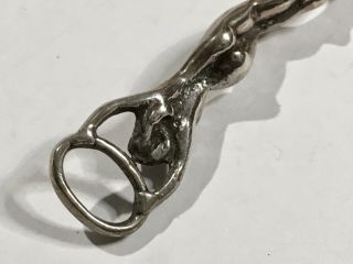 RARE WOMAN FIGURE SILVER OR SILVER PLATED WINDING KEY,  FOR ANTIQUE POCKET WATCH 7