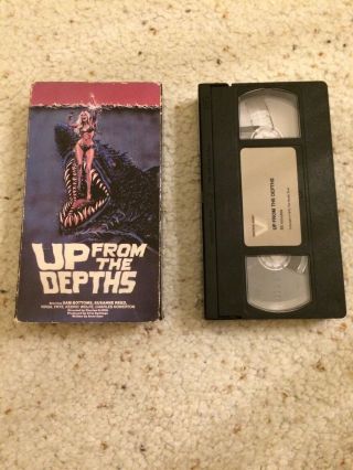 Up From The Depths Vhs Rare Movie Gore Cult Slasher Horror Jaws Vestron Video
