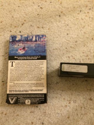 UP FROM THE DEPTHS VHS Rare Movie Gore Cult Slasher Horror Jaws Vestron Video 2