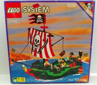 Lego 6250 Cross Bone Clipper - Rare - Complete & Instructions