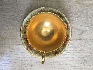 ANTIQUE AINSLEY BONE CHINA CUP AND SAUCER RARE HEAVY GOLD SIGNED 2