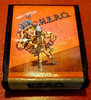 Rare Hero H.  E.  R.  O.  Game For Atari 2600 7800 System - Good