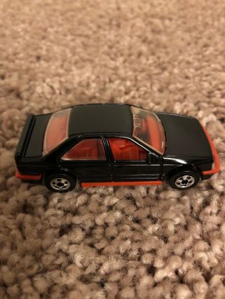 1990 Hot Wheels Ford Escort Black Europe Only Rare