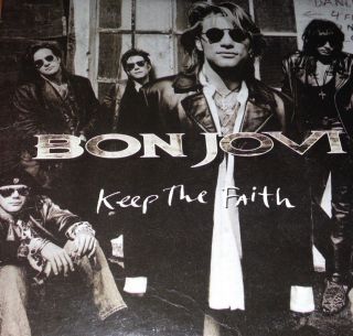 Bon Jovi Keep The Faith Aust.  Card Sleeve Cd Single Rare 1992 Jon Bon Jovi Cross