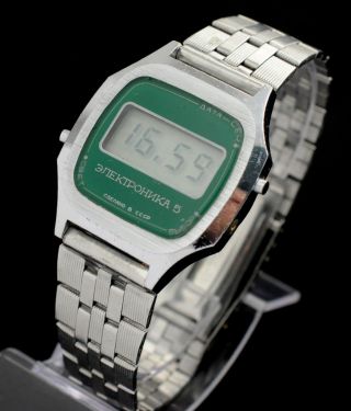 Veri Rare Elektronika 5 Lcd Digital Watch Russian Quartz Ussr