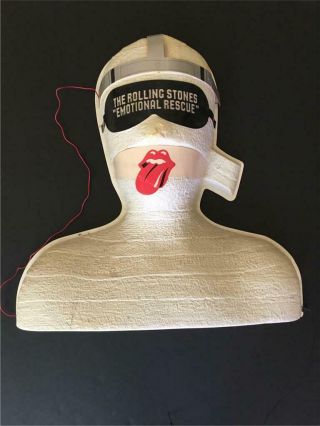 Rolling Stones Emotional Rescue Promo Display Bust Plastic Vacuform Mummy Rare
